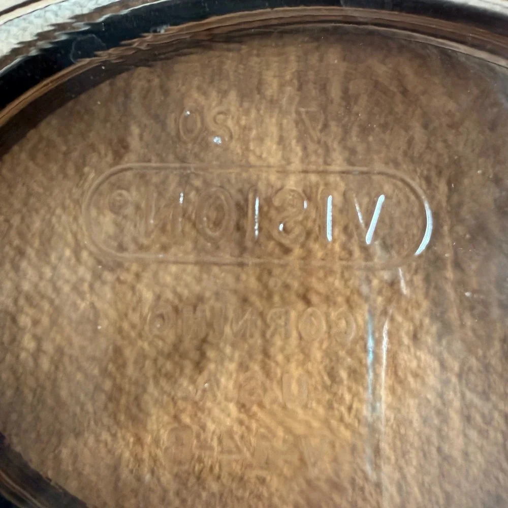 Visions by Corning Amber Glass Oval Casserole Dish with Lid V-14-B